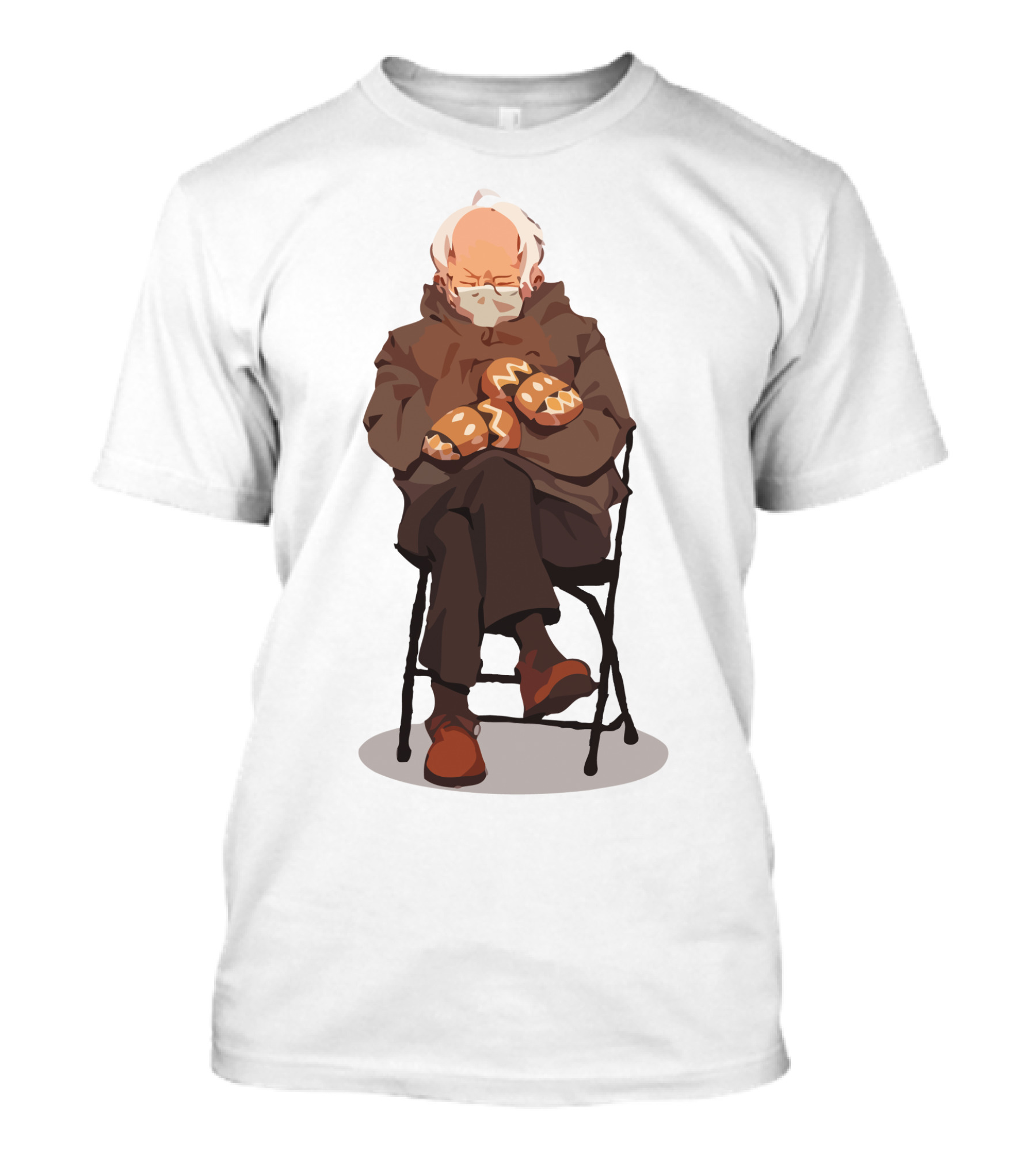 Bernie Sanders Mittens Sitting Chair Iconic Meme T-Shirt