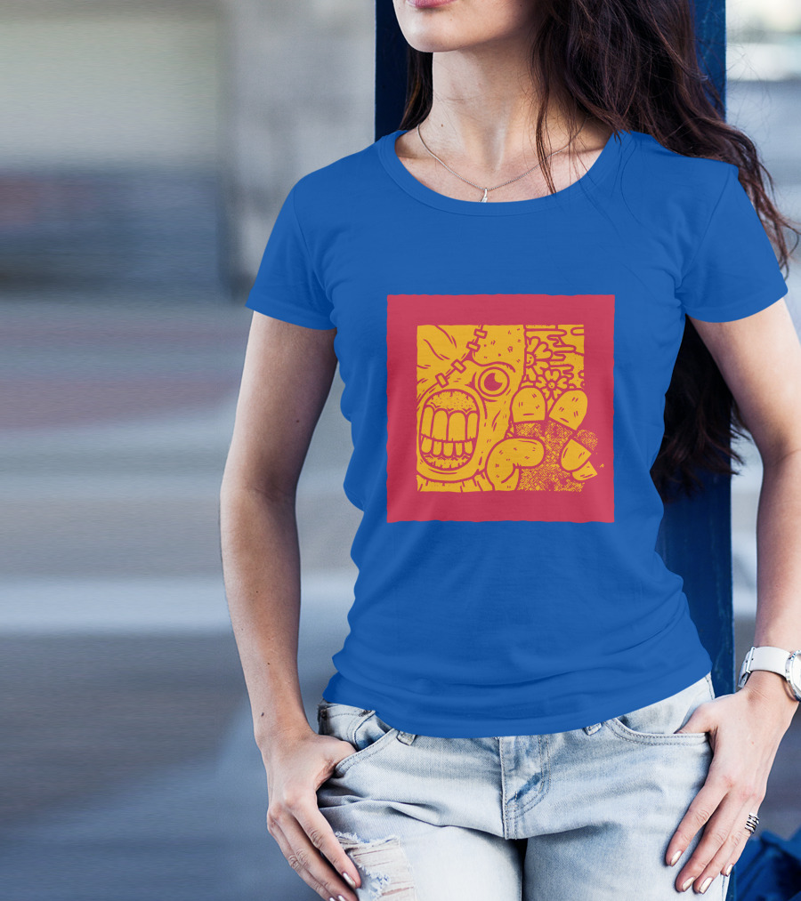 Biomaster 3 Last Escape Panic Zombie Face And Floral Background T-Shirt