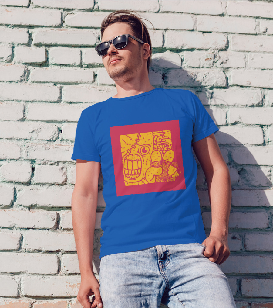 Biomaster 3 Last Escape Panic Zombie Face And Floral Background T-Shirt