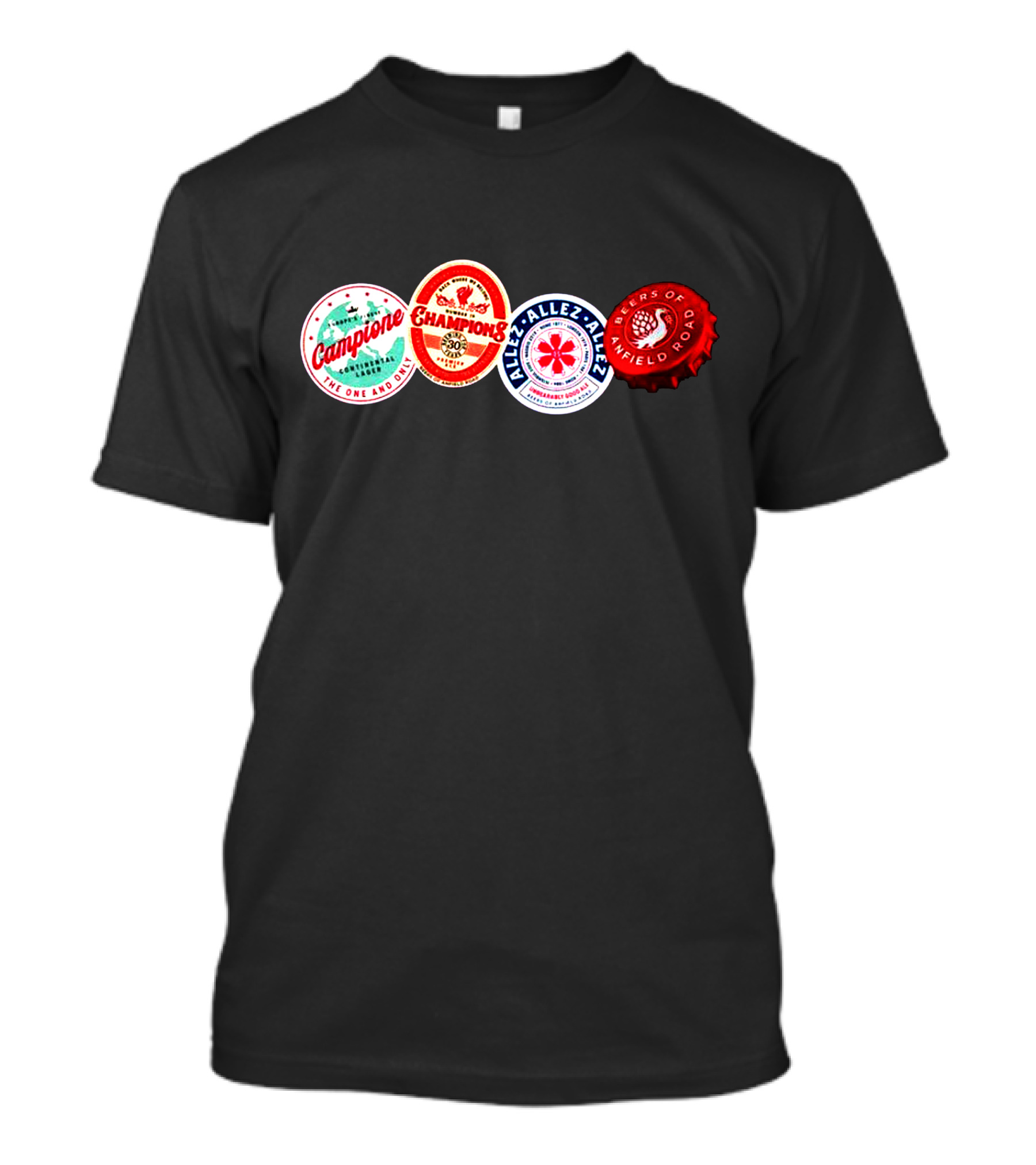 Beers Of Anfield Road Campione Champions Allez Allez Allez Rmtv T-Shirt