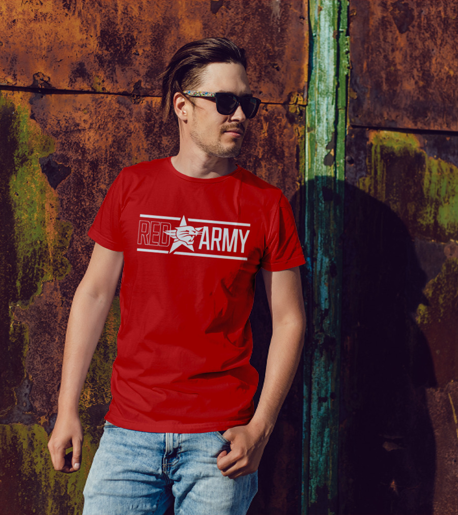 Red Perth Wildcats Fan Army T-Shirt