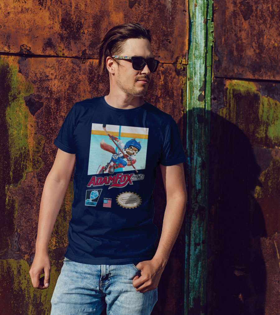 Adam Fox 23 Hockey USA Bluebirds Breakaway Seal Of Quality Team Winner T-Shirt