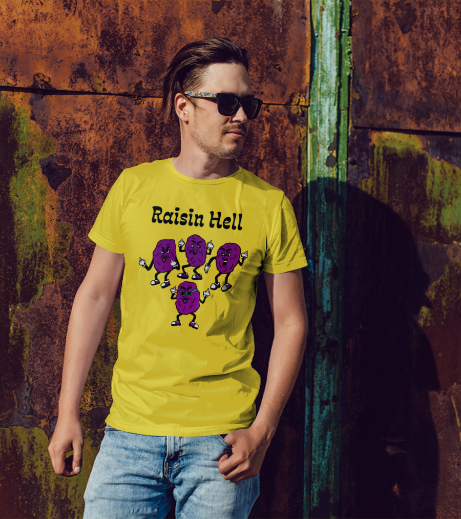Raisin Hell Dancing Cartoon Purple Raisins T-Shirt