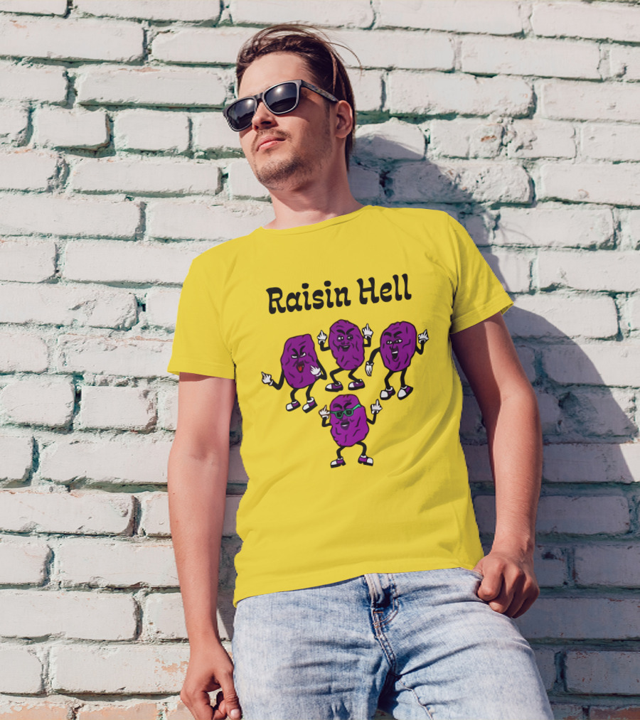 Raisin Hell Dancing Cartoon Purple Raisins T-Shirt