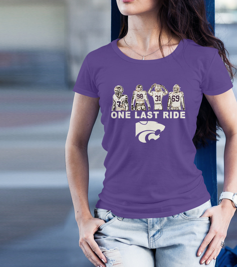 K-State Football One Last Ride Wildcats Players T-Shirt