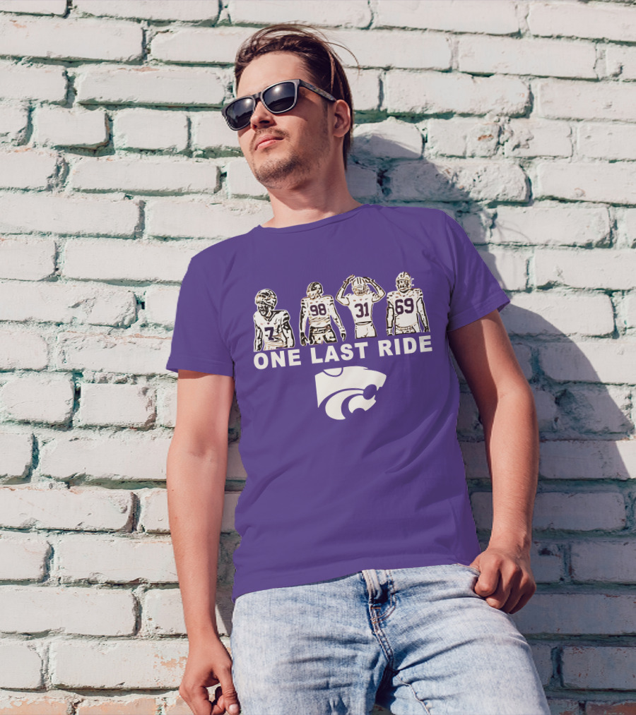 K-State Football One Last Ride Wildcats Players T-Shirt