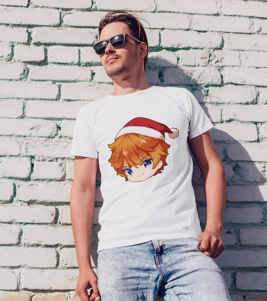 Griffin Burns Chibi Childe Xmas Santa Hat T-Shirt