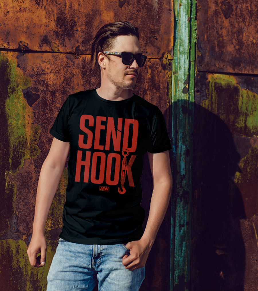 SEND HOOK AEW All Elite Wrestling Merchandise T-Shirt