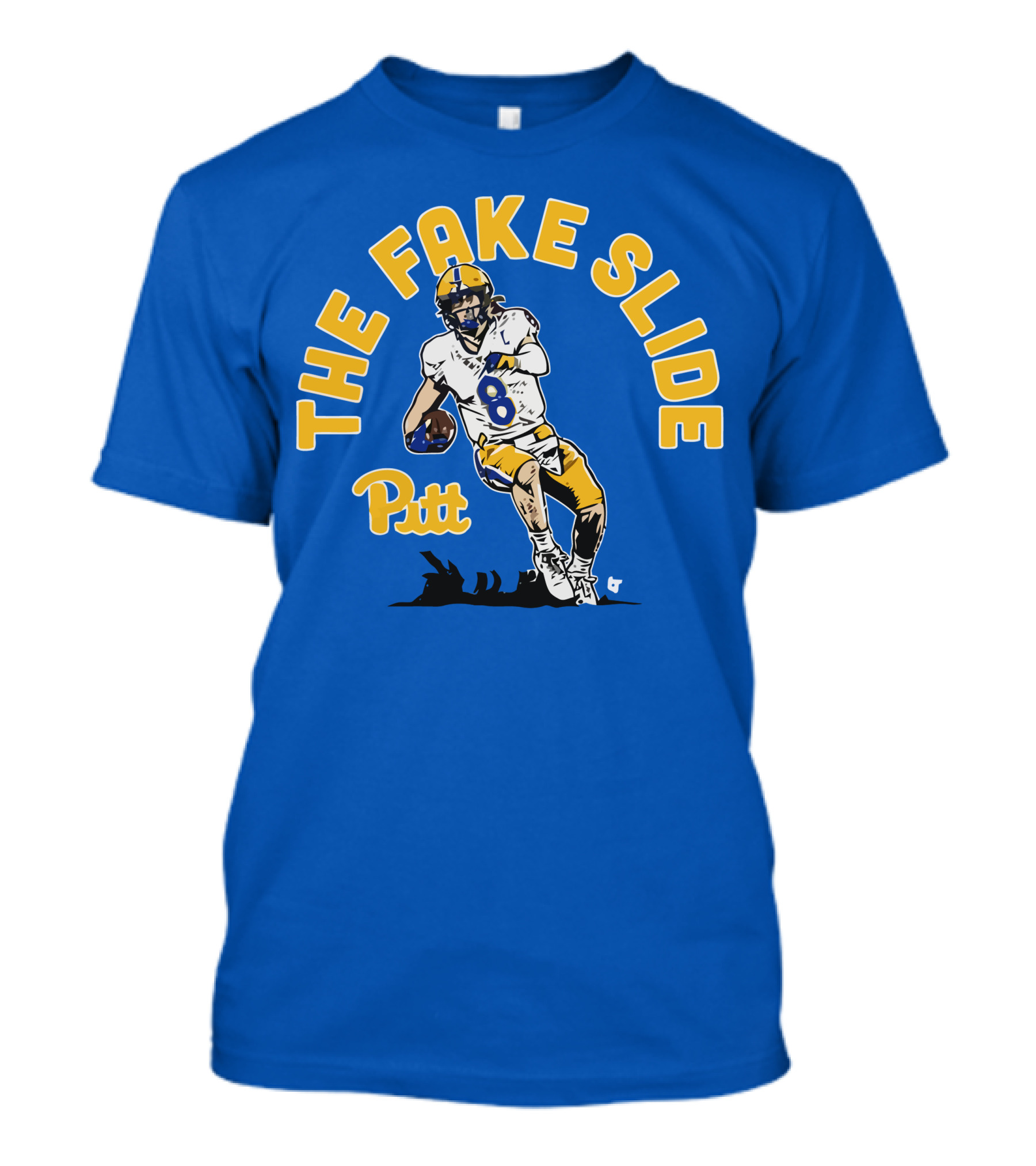 Pitt Kenny Pickett The Fake Slide Football Action T-Shirt