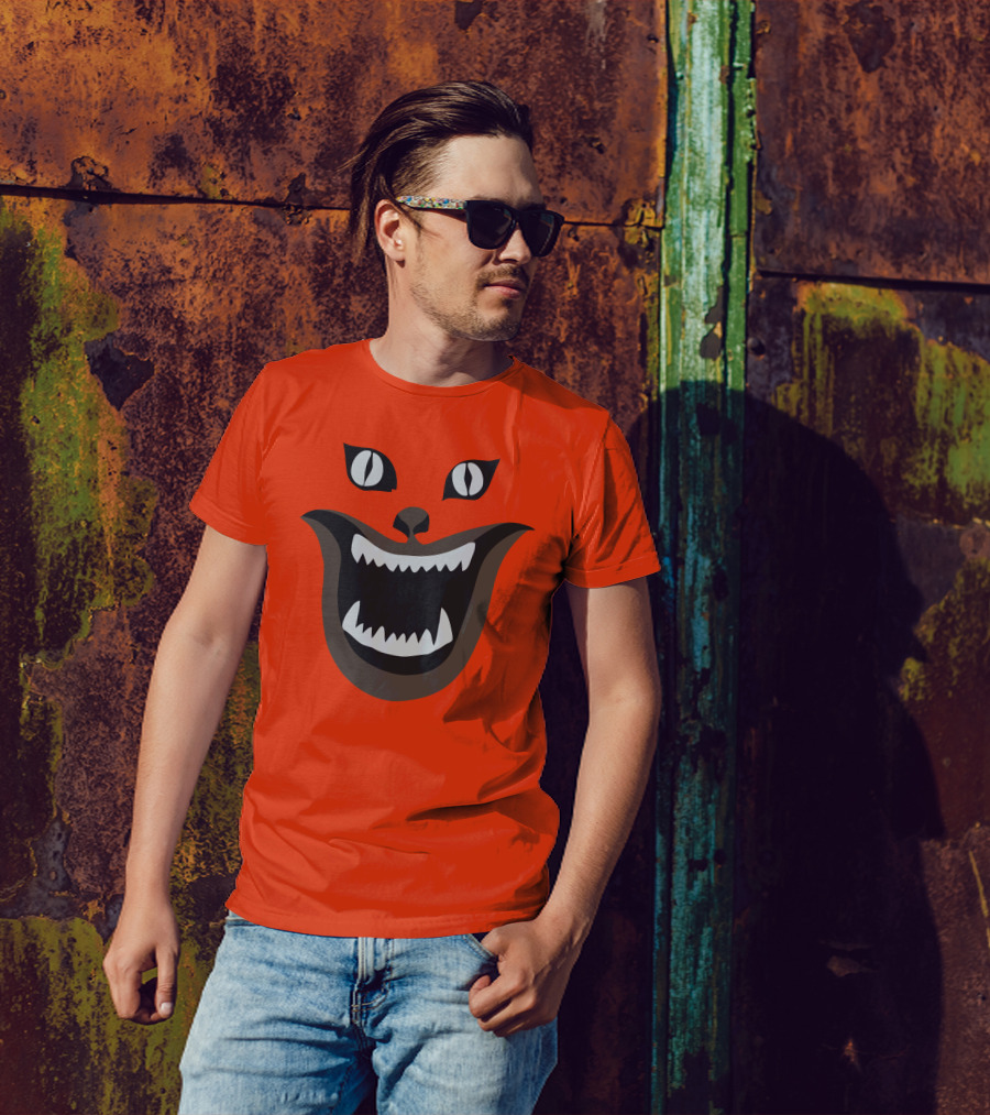 Hausu Cat Face Illustration Iconic Japanese Horror Movie Image T-Shirt