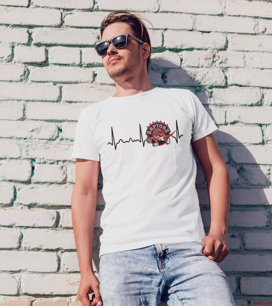 Heartbeat Raptors Logo Basketball T-Shirt